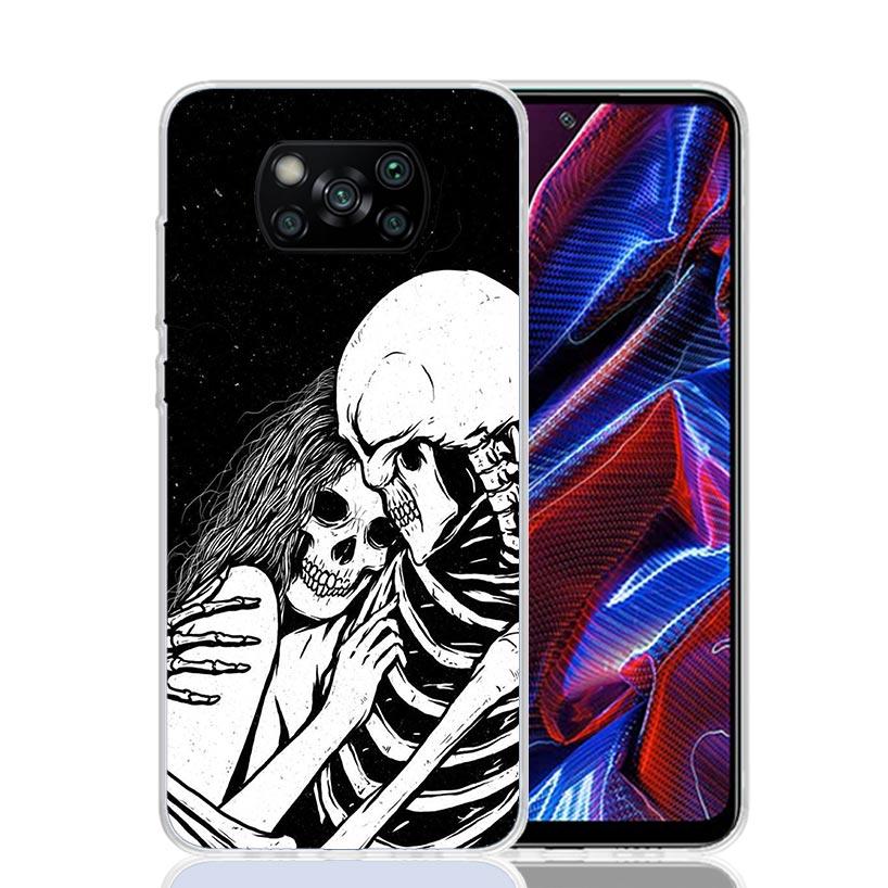 

Lover Demon Skull Death Phone Case For Xiaomi Poco F7 Ultra X7 X6 Pro X5 Redmi 15 15C 13 13C 12 12C 10 10A 10C 9 9A 9C 9T Shell Xiaomi Poco X6