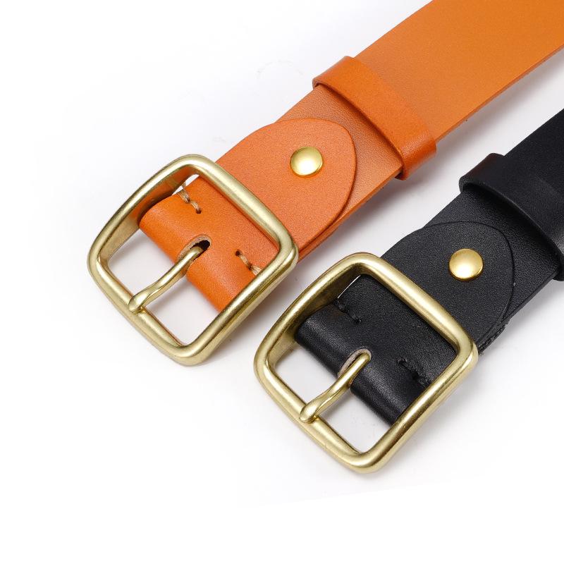 Retro Men's Cowhide Leather Pin Buckle Belt - Versatile Business Casual for All Ages