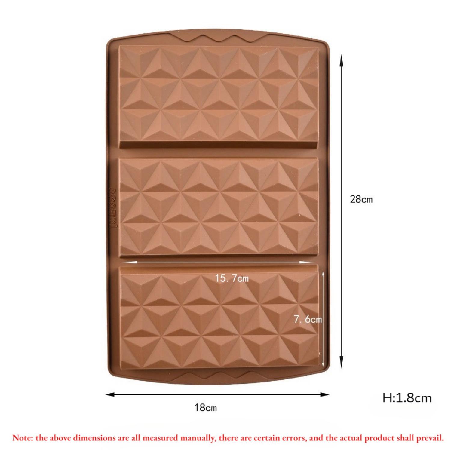 

3 в 1 Силиконовые формы для шоколадных батончиков, разделимые батончики, форма для восковых расплавов, легко извлекаемые, прямоугольные, прочные, для подарков ручной работы бежевый
