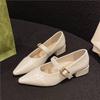 Coarse Heel Leather Single Shoes Women's 2025 New Temperament Soft Sole Comfortable Fashion Versatile Niche Design Mary Jane Women's Shoes