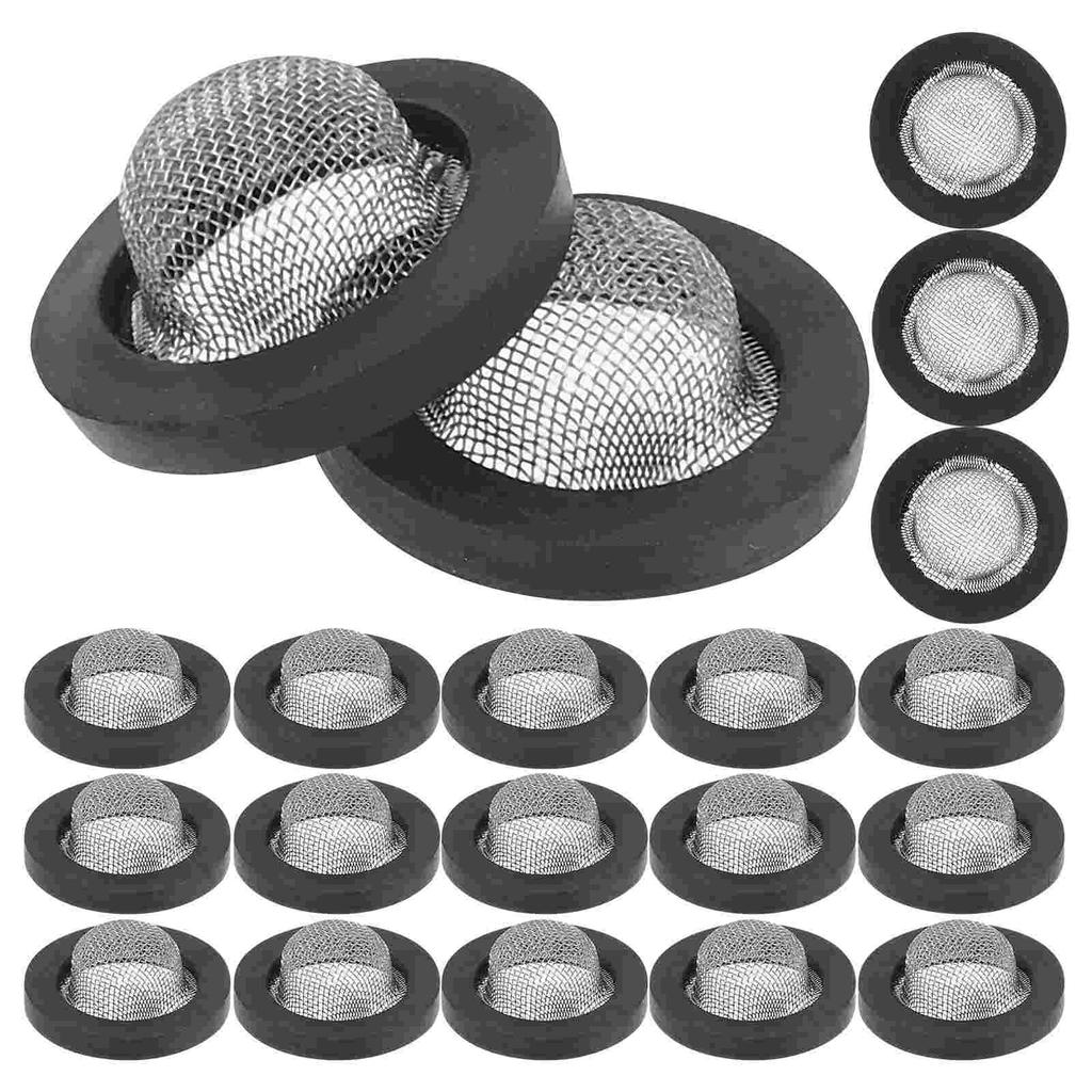 30 Pcs Stainless Steel Wire Mesh Washer Reinforced Rubber Gasket Seal Flow Restrictor Faucet Repair Kit 1 2 Inch Pipe
