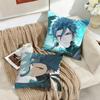 Ji Yan Wuthering Waves Cute Cushion Cover Silky Short Plush Invisible Zipper Dustproof Sofa Pillow Case For Home Decor