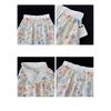 Summer Fashion Floral Print Pants High Waist Wide Leg A Line for Women