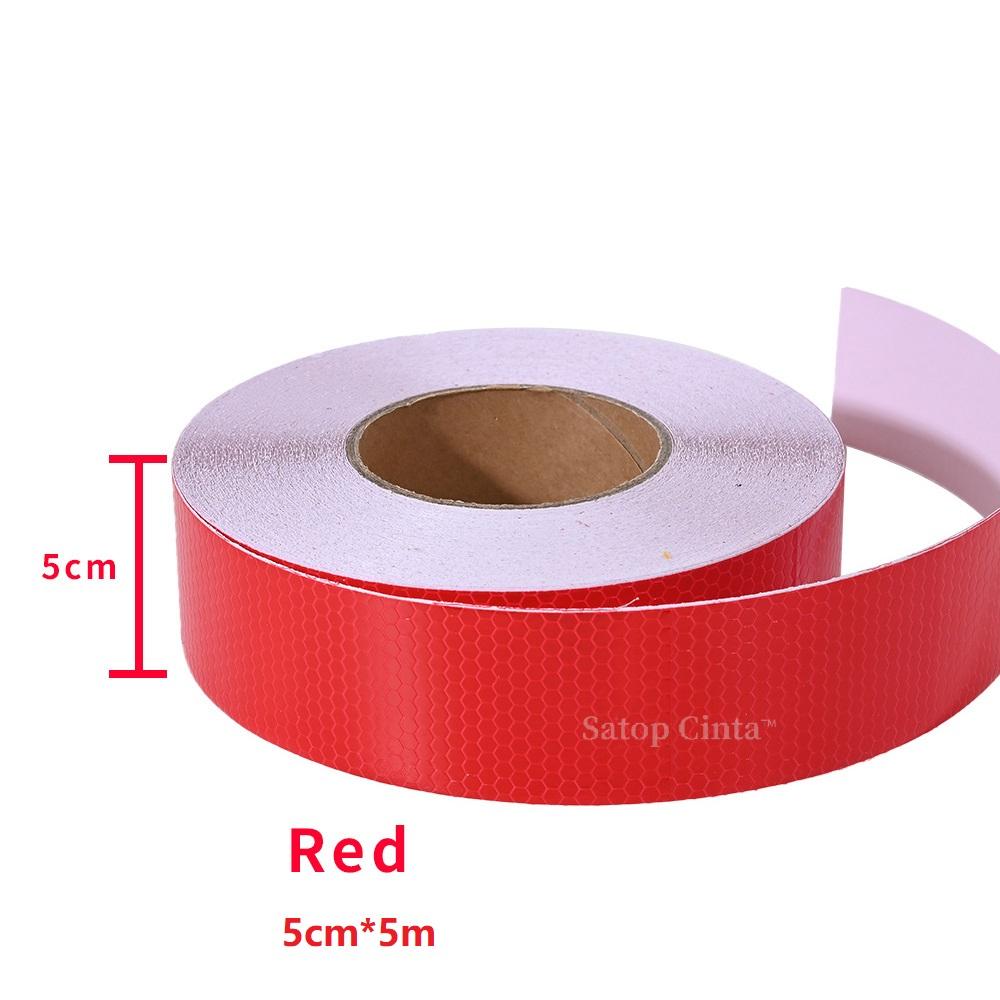 5cm/10cm/20cm*5M Red Wateproof Reflective Adhesive Tapes Warning Caution Marking Strips Reflectors Stickers For Motorcycle Truck