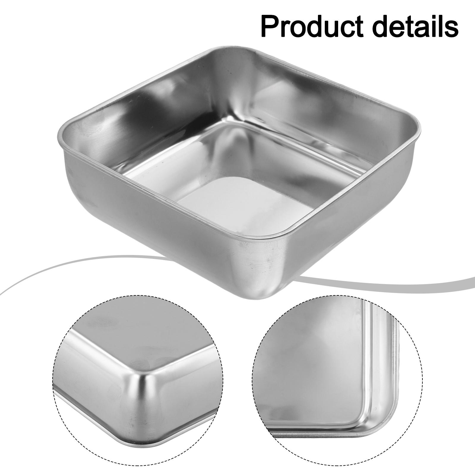Stainless Steel Oven Baking Tray For Cookie Sheet for For Cookie Preparation 15*15*5 CM