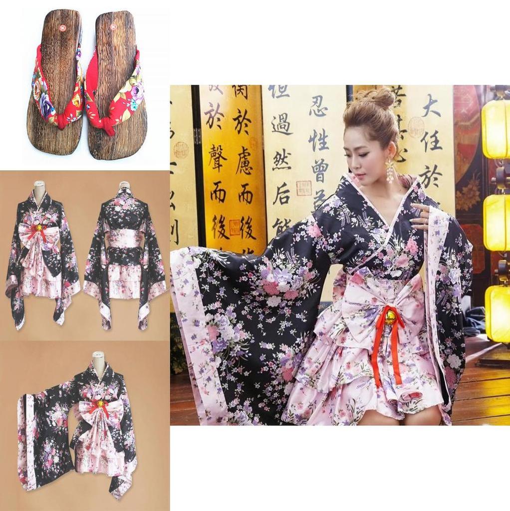 Adorable Japanese Kimono Cosplay Lolita Anime Maid Uniform With Soft Material