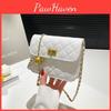Bag Crossbody Fashion With Lingge Design And Chain Shoulder Strap Ball Metal