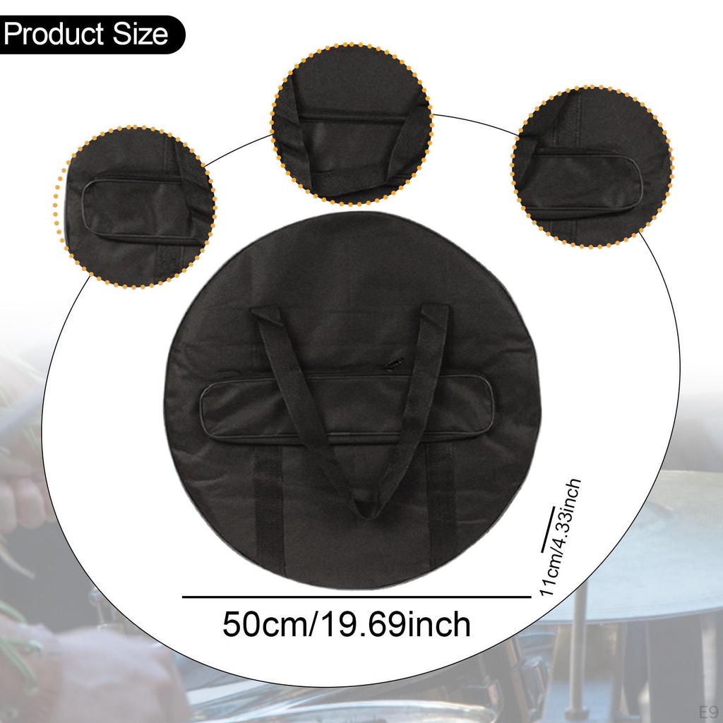 Cymbal Bag Carry Case Side Pocket Storage Gong for Stage Show Concert Live