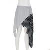 Y2K Style Plaid & Floral Low-Waist Ruffled Skirt