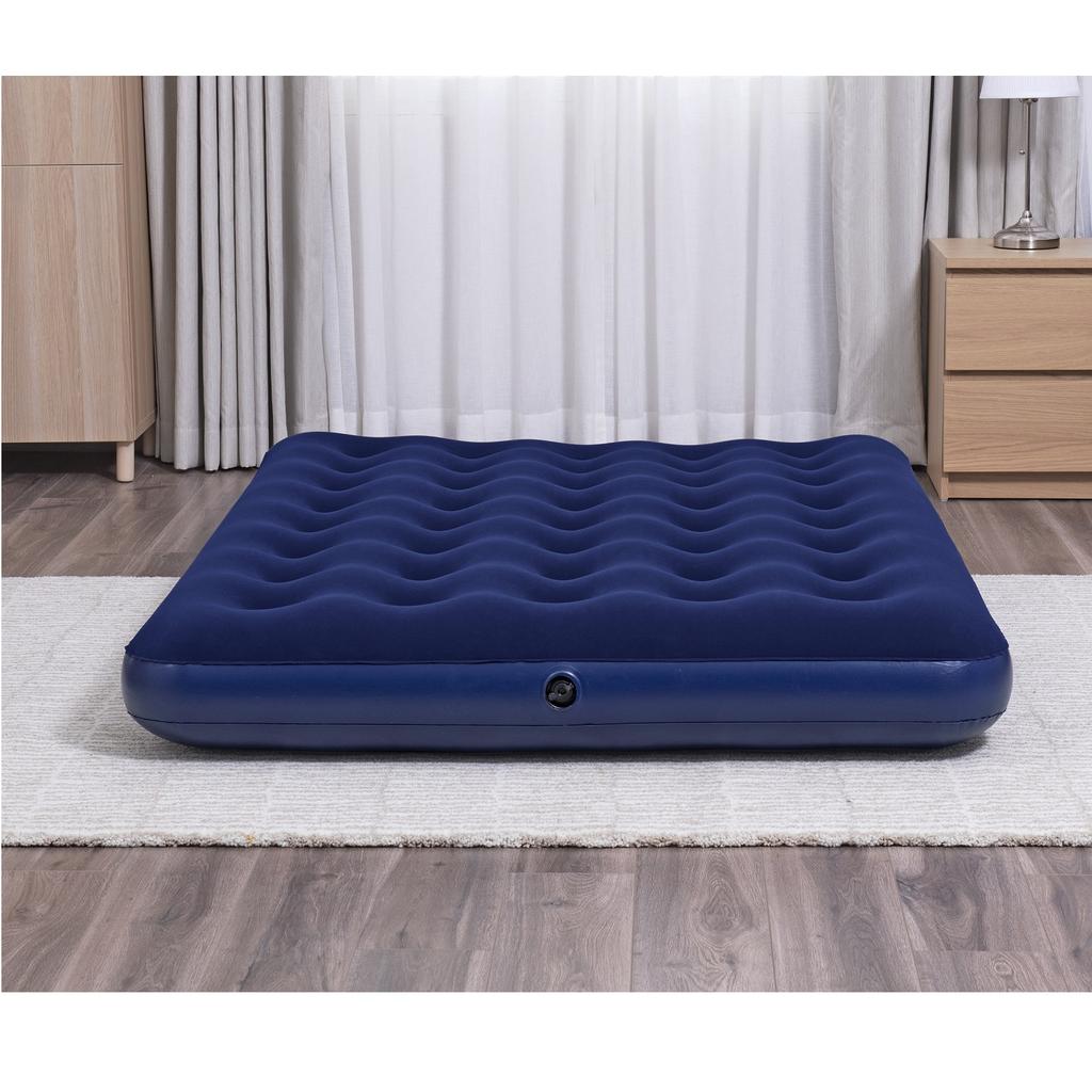 BESTWAY Flocked Double Inflatable Mattress 191 x 137 x 22 cm