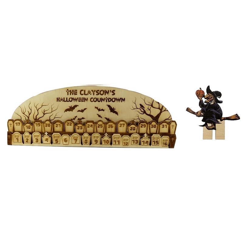 

Promotion! Halloween Advent Calendar(2026 New)31 Days Halloween Moving Wooden Block Calendar Countdown Calendar Halloween Home