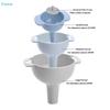 4-in-1 Collapsible Funnel Set - Food Grade Silicone Funnels with Strainer for Kitchen Transfer