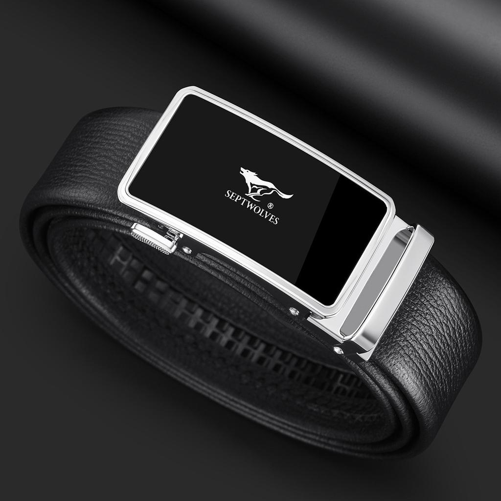 Belts for Men's Business Automatic Buckle Belt Head Layer Cowhide Belt Gift Comfortable Trousers