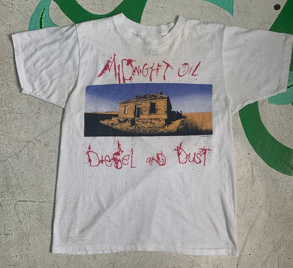 Zespół Midnight Oil VTG biała koszulka z krótkim rękawem Unisex S do 5XL