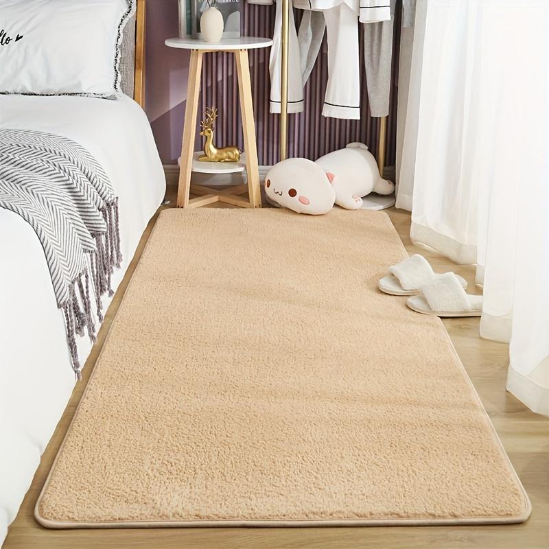 Velvet Shaggy Solid Color Mat, Indoor Decorative Mat, Fluffy Mat, Suitable for Bedroom Living Room Leisure Area Bedside  Puffy Mat Fashion Soft Mat