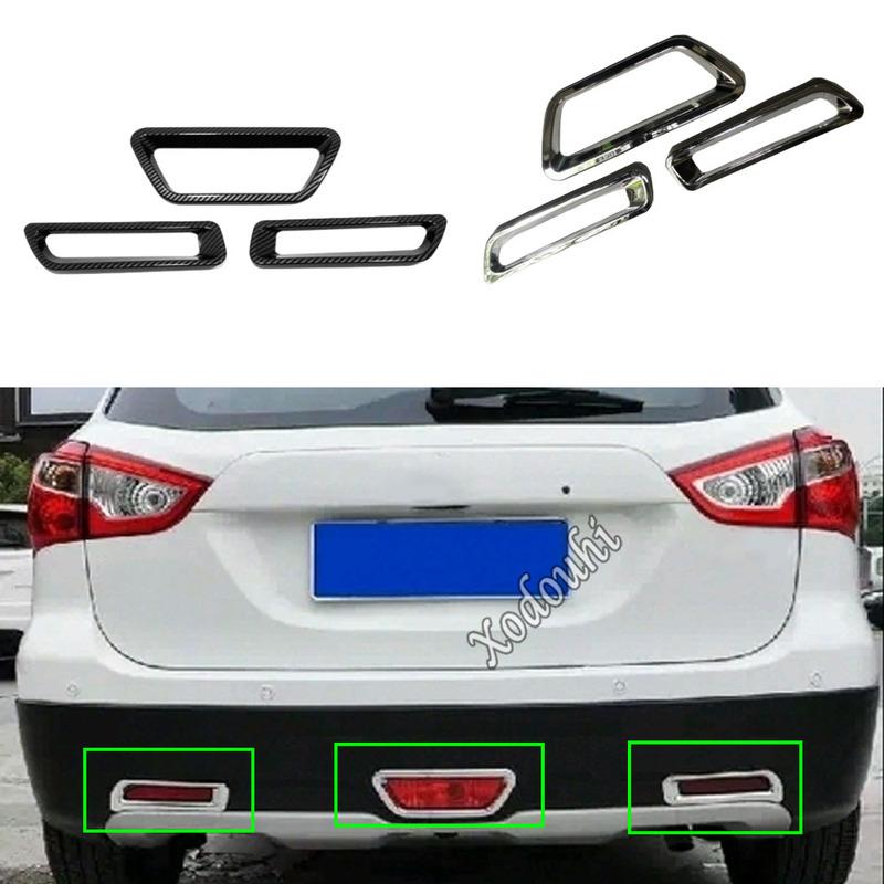 For Suzuki S-Cross Scross Sx4 2014 2015 2016 2017 Cover ABS Chrome Lamp Rear Tail Brake Stop+Fog Light Trim Frame Panel