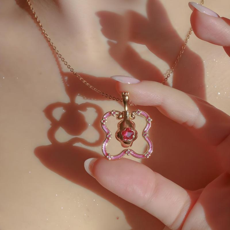 Niche Creative Color Quicksand Bottle Inlaid Zirconium Necklace Five-Pointed Star Love Fairy Tale Style Personality