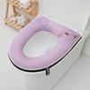 Univerzální potah na záchodové sedátko Kulatý polštářek na záchodové sedátko Koupelna Podložka na záchodové sedátko Zimní Hustá Teplá omyvatelná Kreslená kočka Roztomilé potahy na záchodové sedátko