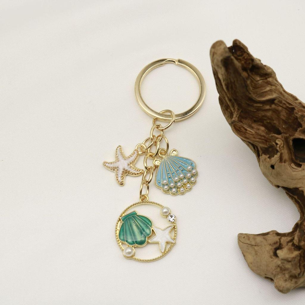 Creative Starfish Drip Oil Keychain Pendant for Girls