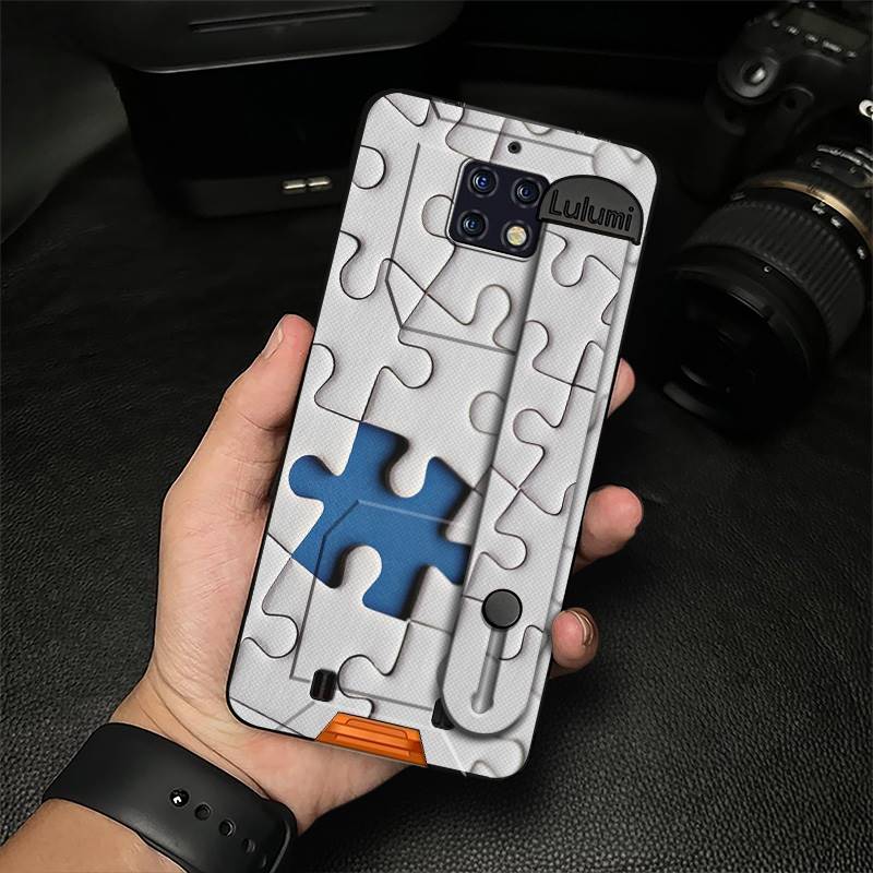 Commerce Masculine Phone Case For Oukitel WP6 Protective Wristband Geometry Waterproof Back Cover Anti-dust Silicone
