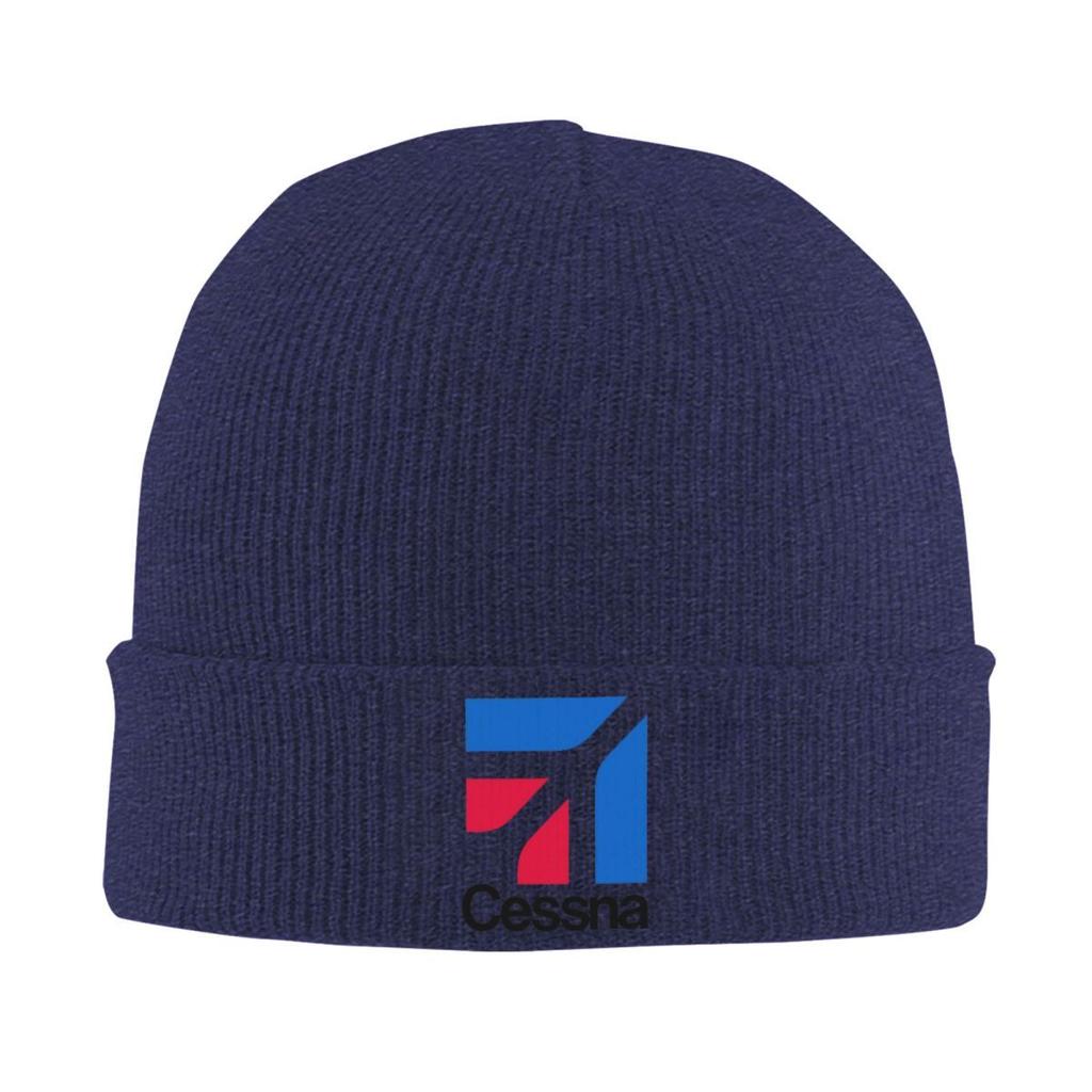 Cessna Logo Warm Knitted Cap Hip Hop Bonnet Hat Autumn Winter Outdoor Beanies Hats for Unisex Adult