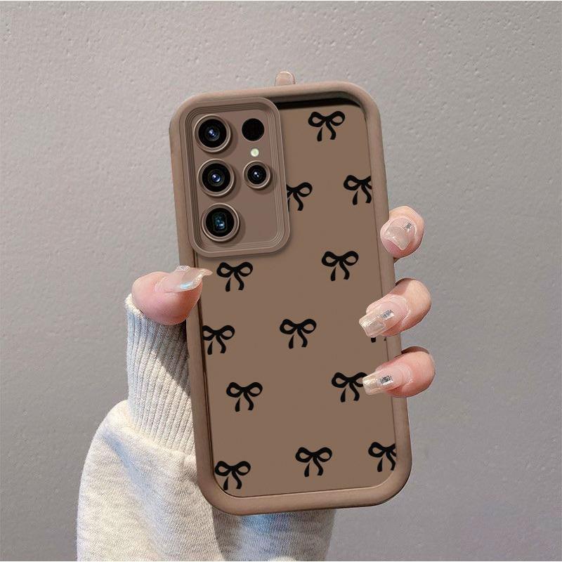 Simple Bow Pattern Phone Case Suitable for Samsung for Galaxy S26 S25 S24 S23 S22 S21 S20 FE Ultra Plus 5G Anti Drop Back Cover