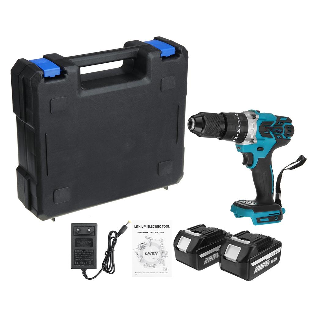 3 In 1 288V 20+3 Torque Variable Speed Cordless Hammer Impact Drill for 18V Battery Brushless Electric Drill Screwdriver