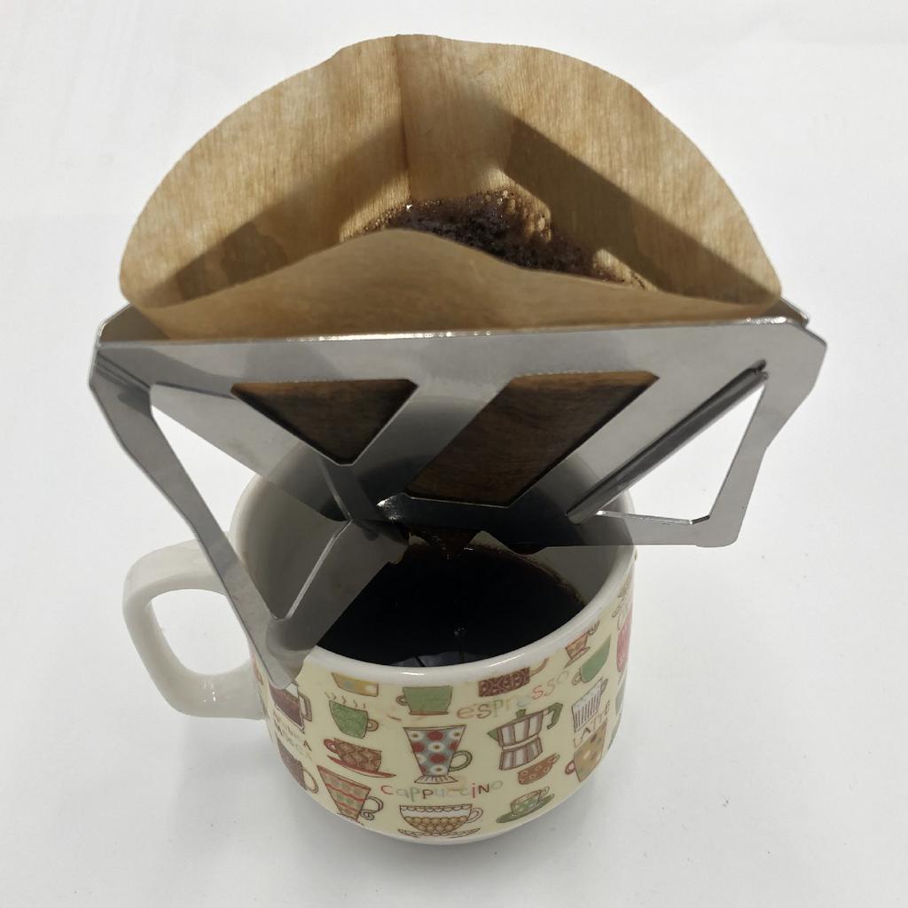 Coffee Filter Frame Coffee   Stainless Steel LightWeight for Gift 4.1x2.8in
