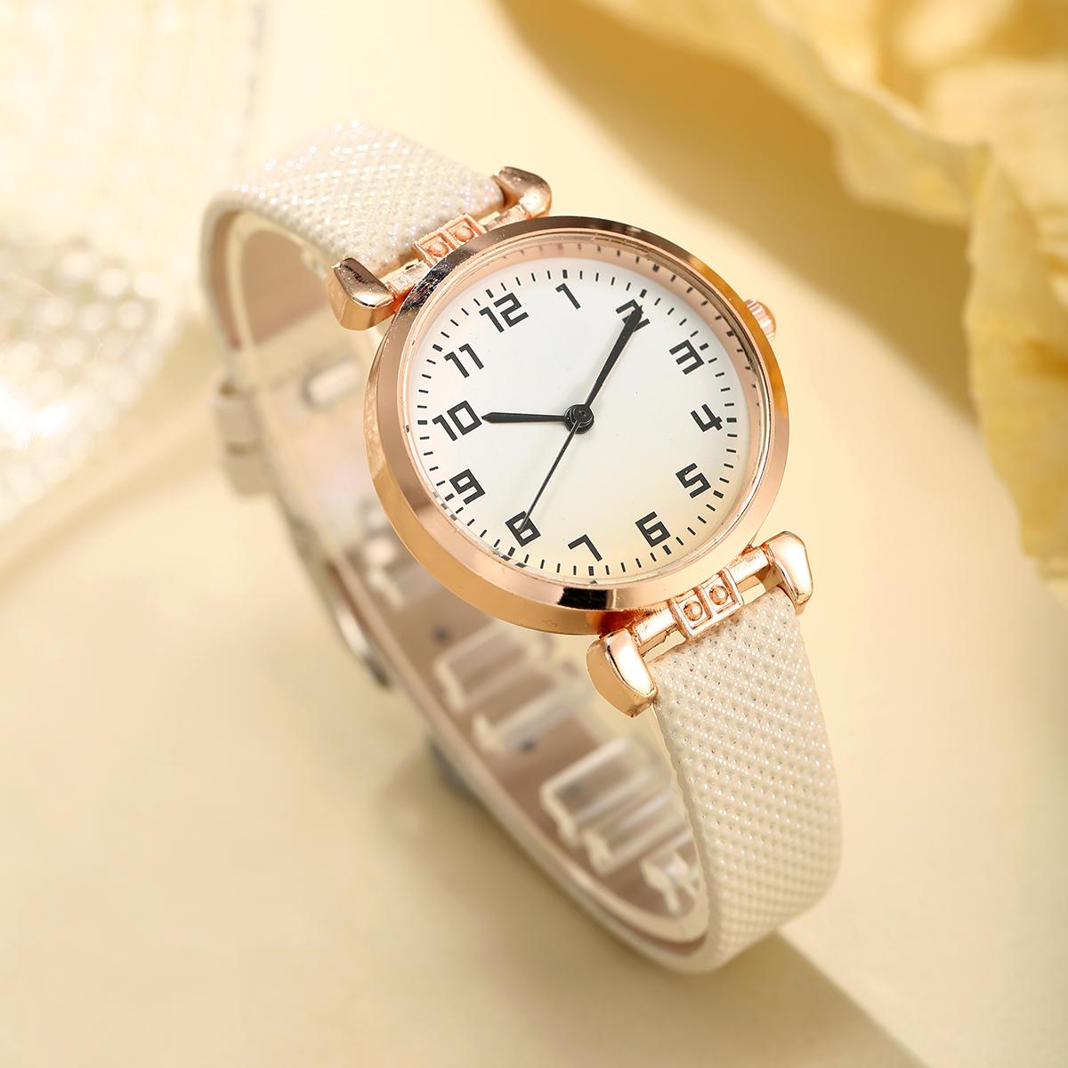 

Женские часы, модные, милые и универсальные, с кожаным ремешком, женские, кварцевые, наручные часы, женские часы