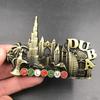 Dubai Travelling Souvenirs Metallic Fridge Magnets Austria UAE Tourist Souvenirs Metal Magnetic Stickers for Fridge Home Decor