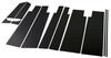 Finish Stainless Steel Black Plated Pillar Panels for Toyota Serena C25 with Standard Set CC Ultra-Mirror (Compatible Visors), 12-Piece