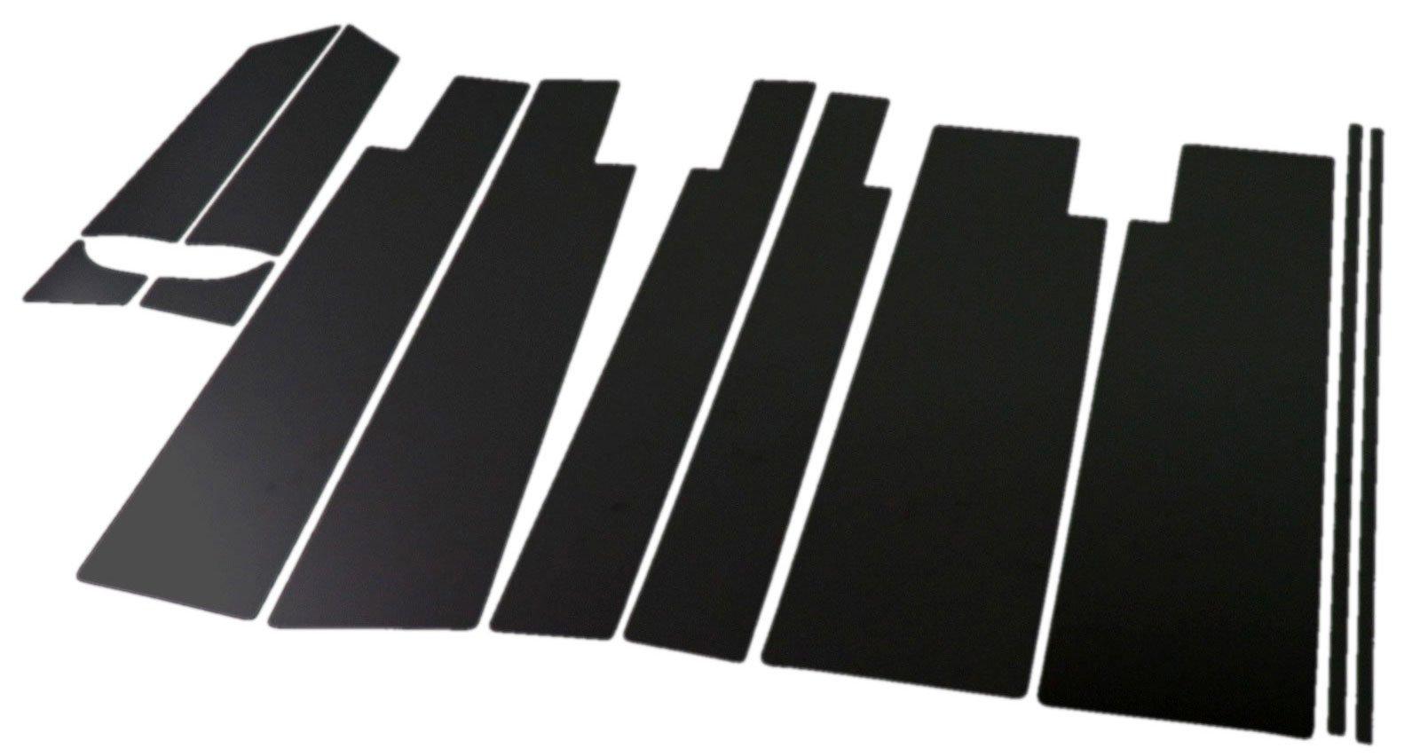 BRIGHTZ Finish Stainless Steel Black Plated Pillar Panels for Toyota Serena C25 with Standard Set CC Ultra-Mirror (Compatible Visors), 12-Piece чёрный