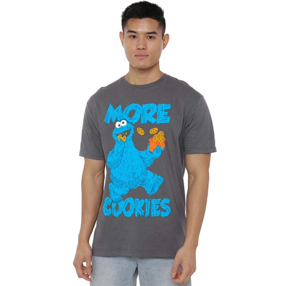 Sesame Street More Cookies T-Shirt S-4XL Charcoal XL