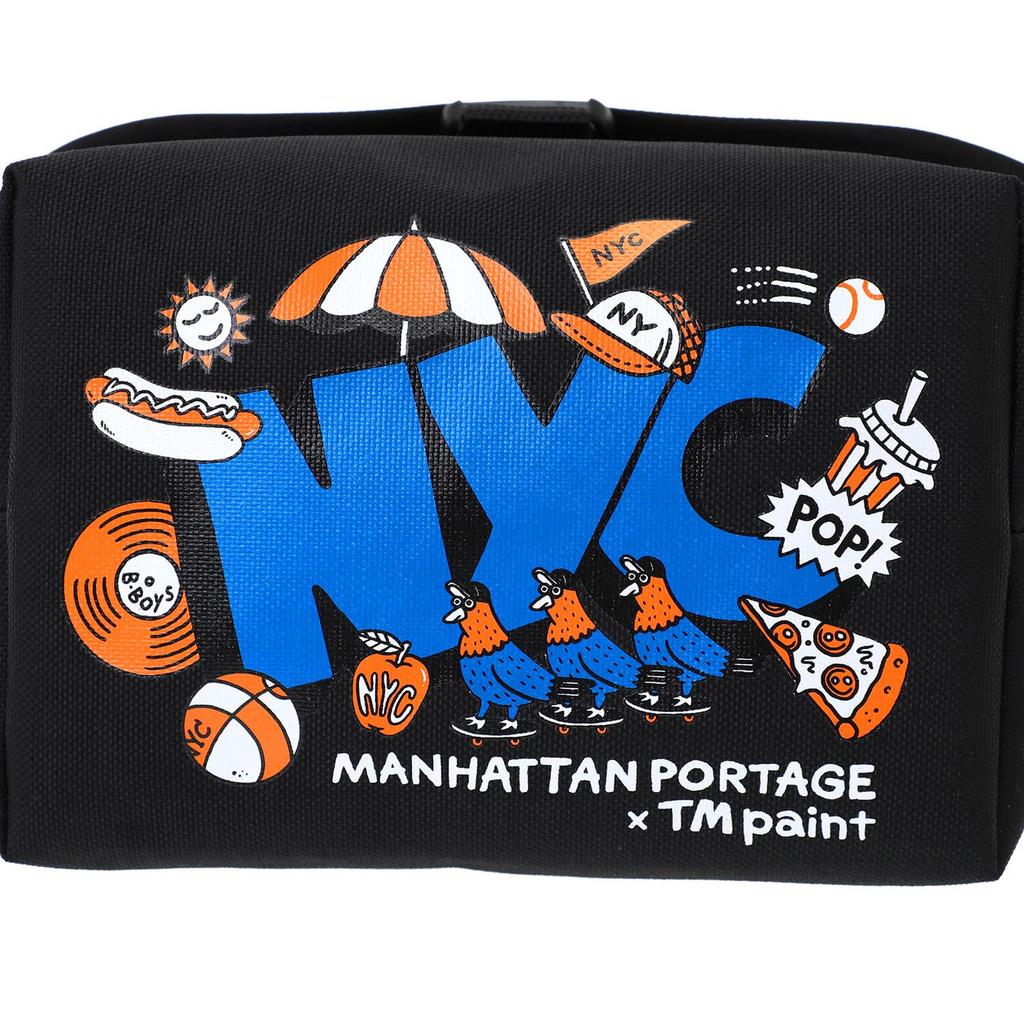 Geantă Messenger Autentică Manhattan Portage [Oficială] din Nailon MP1603BPDTMP BP WDIV TMP Negru