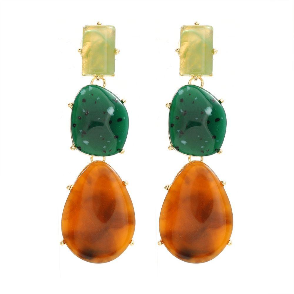 

Irregular Geometric Pendant Bohemian Acrylic Jewelry Fashion Drop Earrings