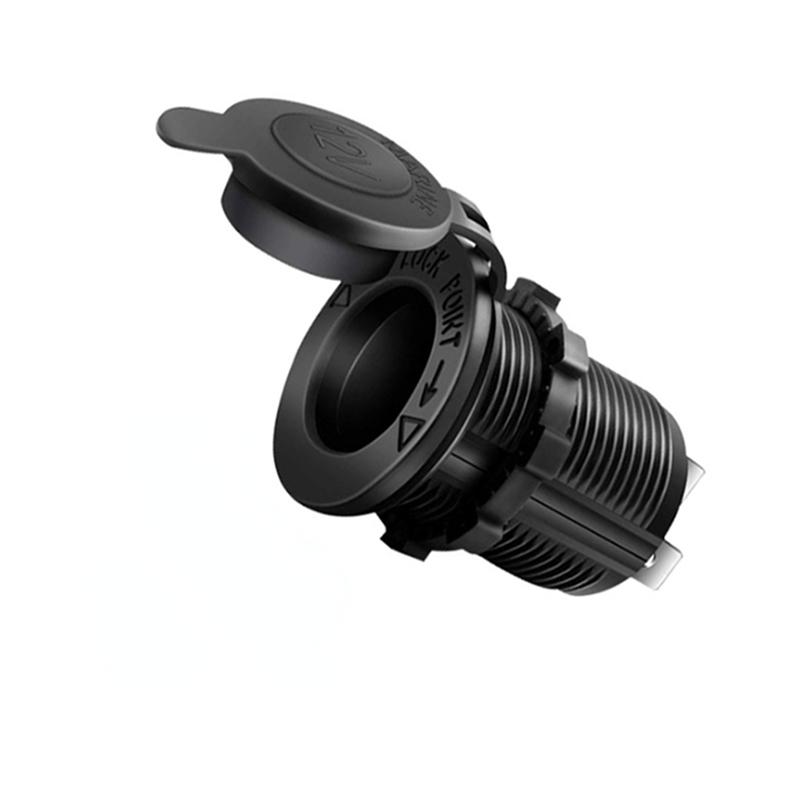 Cigarette Lighter Socket Car Marine Motorcycle ATV RV Lighter Socket Power Outlet Socket Receptacle 12V Waterproof Plug