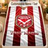 Flannel BlanketSheffield United FC Custom Name Text Personalized Soft Warm Throw Blanket Home Decor Gift