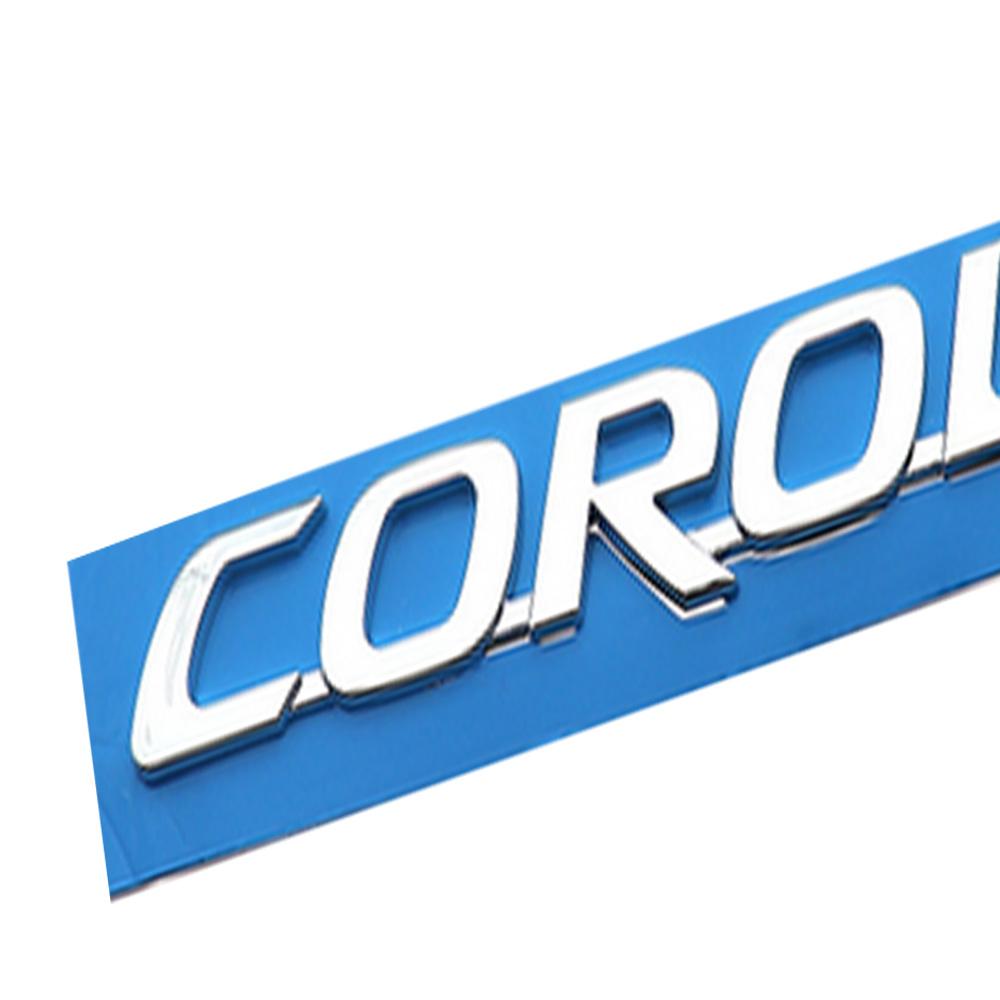 

Car ABS 3D Rear Bumper Door Trunk Letters Logo Badges Adhesives Novelty Stickers For TOYOTA COROLLA Logo Style Accessories