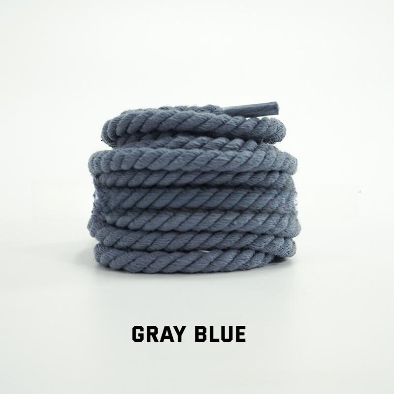 Round Shoelaces AF1/AJ1 0.6CM Thicker Cotton Shoelace Twisted Rope Laces Sneakers Boots Shoe laces for Shoes 120/140/160CM 1Pair
