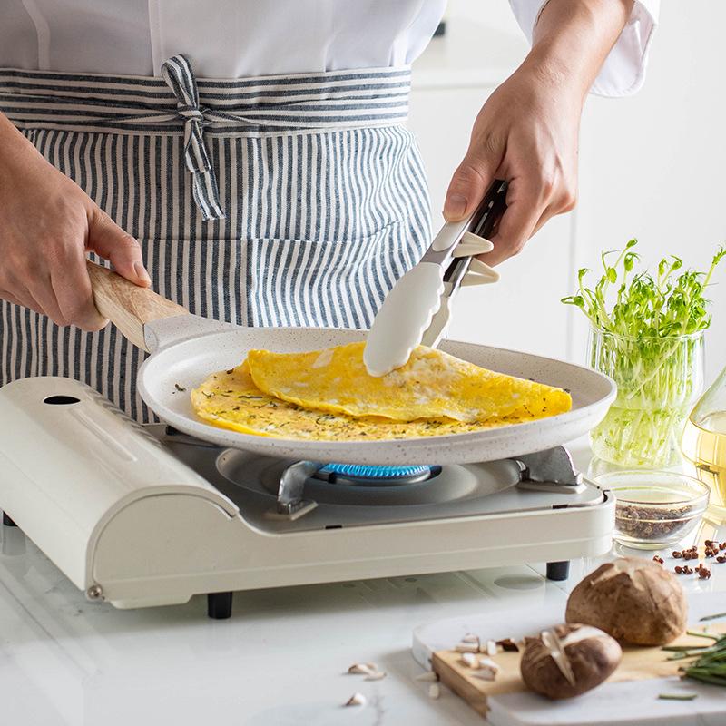 9-Inch High-Temperature Resistant Non-Slip Tongs with Stand for Cooking, Steak, & Barbecue