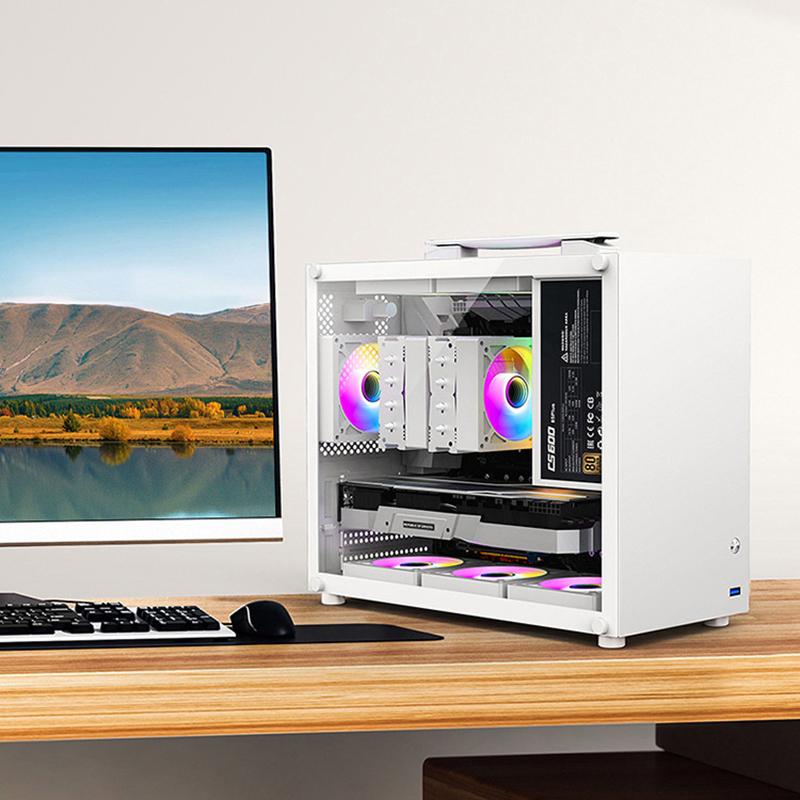 Translation Gaming Computer Case With Grip Handle Cooling Pc Tower For M-Atx/Itx Motherboard Usb3.0 338Mm Graphic Card Length