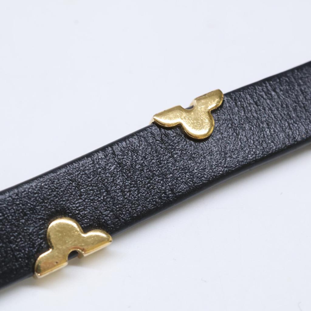 LOUIS VUITTON M6557 Brasserie Daily Monogram Bracelet 17 Black / goldUsed
