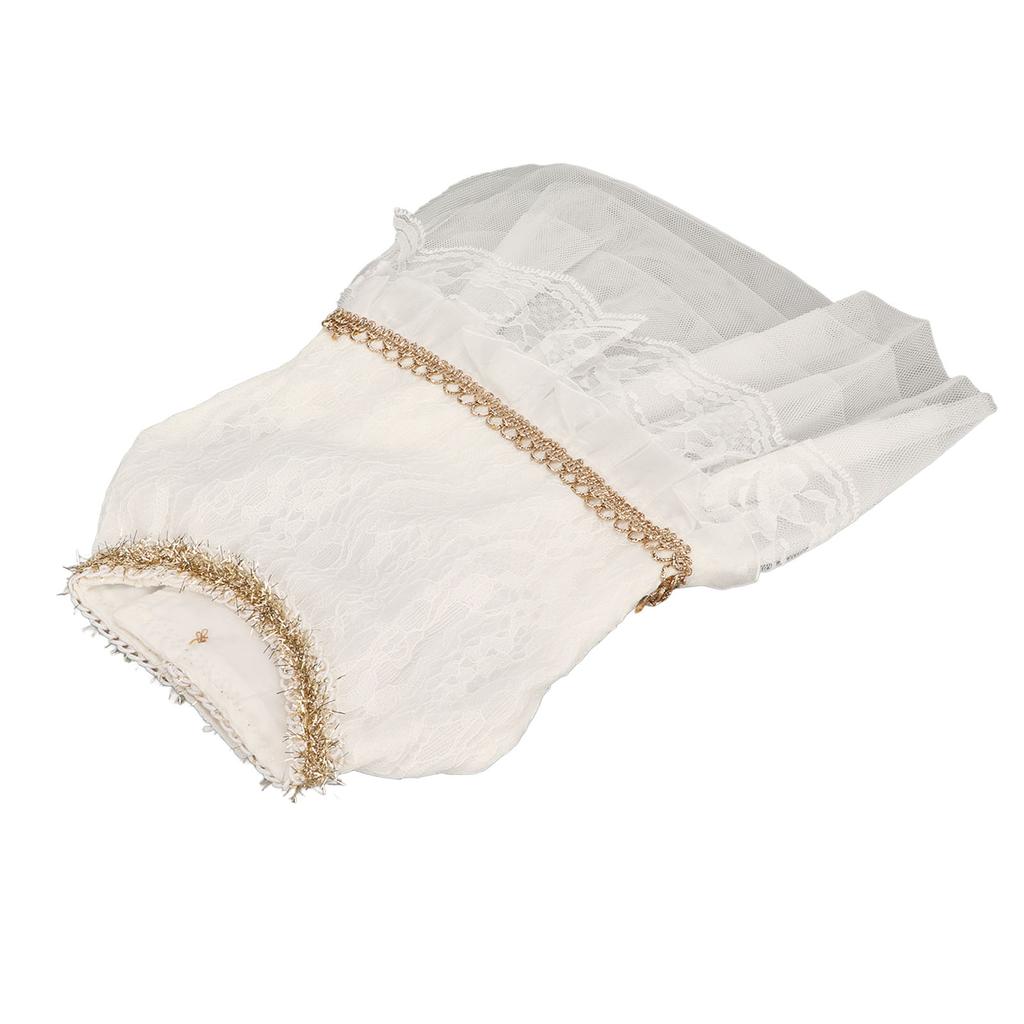 Pet Princess Mesh Dress Cute Summer Breathable Soft Comfortable Dog Wedding Dress White M