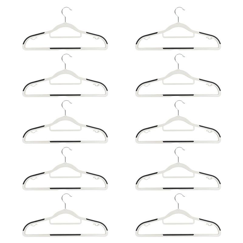 10Pcs Clothes Hanger Durable Abs Girly Heart Pink Love Bow-Knot Pattern Hanger Non-Slip Clothes Hanging Supplies