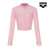 Alena New Wave Leisure Crop Zip-Up Rash Guard A4Bl1Qr42Pnk
