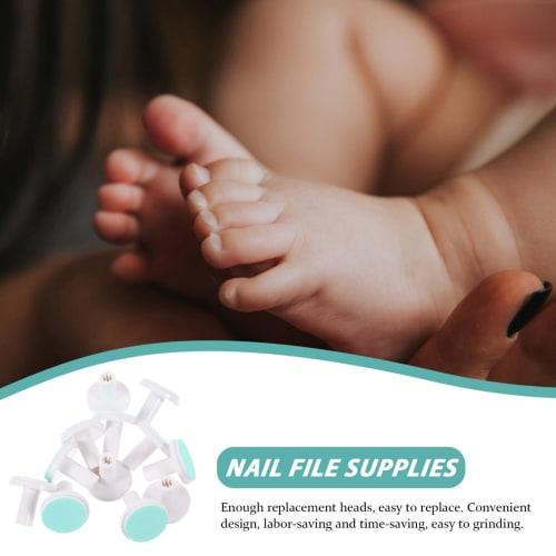 Beaupretty 12-Piece Baby Nail Grinding Head Replacement Pads for Electric Nail Trimmers, Convenient Design for Shaping Baby's Nails