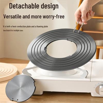 Removable Enamel Heat Conduction Plate: Prevents Pot Bottom Burn On Coal Gas Stoves and Offers Defrosting and Insulation.