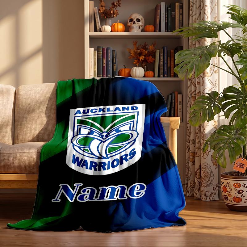 New Zealand Warriors Custom Flannel Blankets Soft Warm Cozy Throws for Home Decor Holiday Gifts
