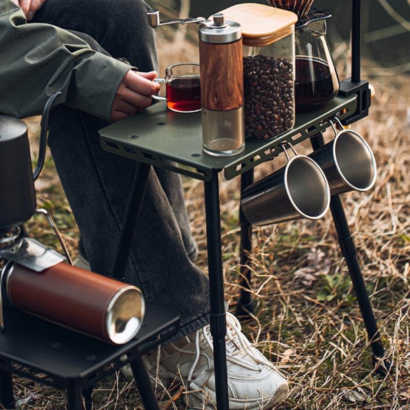 Folding Small Chair for Picnics Lightweight 2 In 1 Outdoor Foldable Table Stool