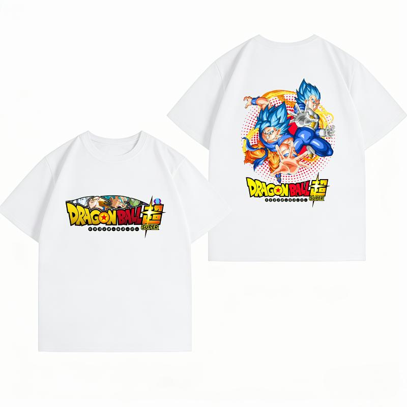 Unisexs Clothing 100 Cotton Summer TShirt Bandai Dragon Ball Super Gogeta Vegito Print Anime Tops S